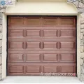 Portes de garage sectionnelles de style grain de bois personnalisé